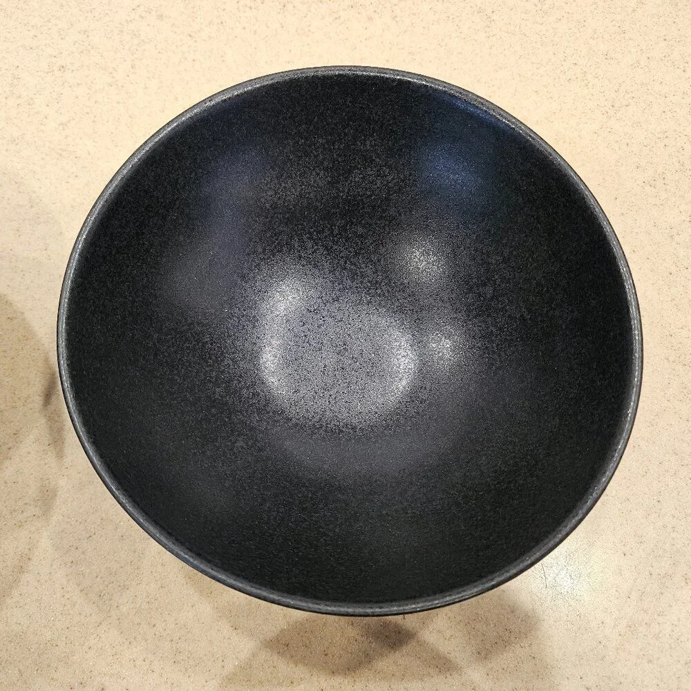 4 MODERN WILLIAMS SONOMA APILCO BLACK REGLISSE FRANCE PORCELAIN SOUP BOWL DISH